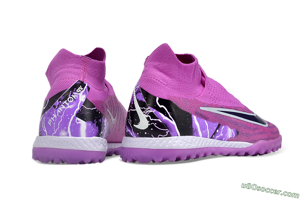 Nike Phantom GX Elite DF Link TF Artificial Turf Soccer Shoes - Purple/Black/White 6
