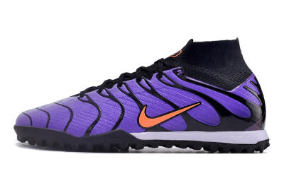 Nike Air Zoom Mercurial Superfly 9 Elite TF Artificial Turf Soccer Shoes - Purple/Black/Orange