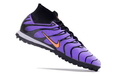 Nike Air Zoom Mercurial Superfly 9 Elite TF Artificial Turf Soccer Shoes - Purple/Black/Orange
