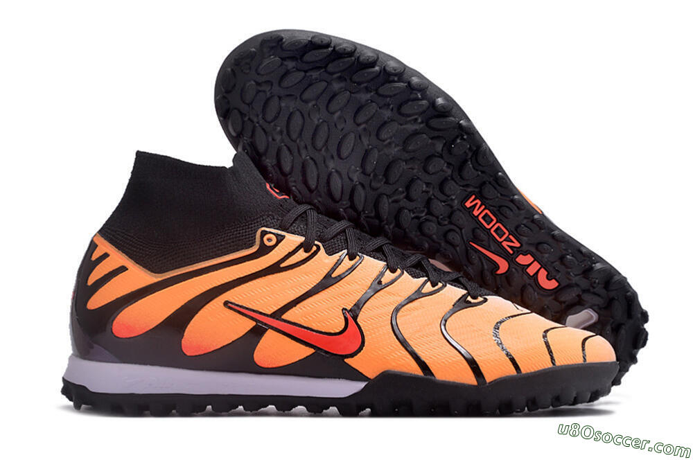 Nike Air Zoom Mercurial Superfly 9 Elite TF Artificial Turf Soccer Shoes - Orange/Black/Red 1