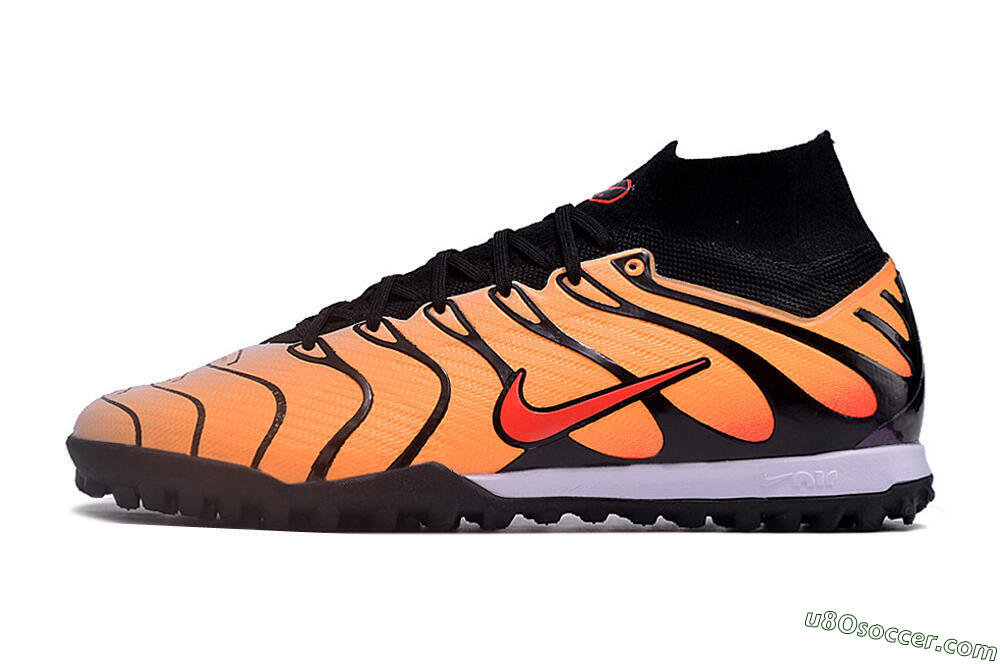 Nike Air Zoom Mercurial Superfly 9 Elite TF Artificial Turf Soccer Shoes - Orange/Black/Red 2