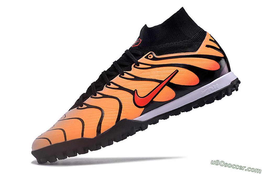 Nike Air Zoom Mercurial Superfly 9 Elite TF Artificial Turf Soccer Shoes - Orange/Black/Red 5