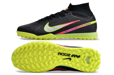 Nike Air Zoom Mercurial Superfly 9 Elite TF Artificial Turf Soccer Shoes - Black/Silver/Green/Red