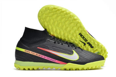 Nike Air Zoom Mercurial Superfly 9 Elite TF Artificial Turf Soccer Shoes - Black/Silver/Green/Red