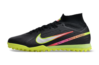 Nike Air Zoom Mercurial Superfly 9 Elite TF Artificial Turf Soccer Shoes - Black/Silver/Green/Red