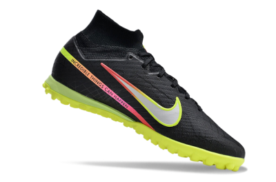 Nike Air Zoom Mercurial Superfly 9 Elite TF Artificial Turf Soccer Shoes - Black/Silver/Green/Red