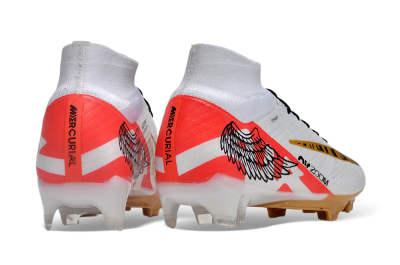 Nike Air Zoom Mercurial Superfly 9 Elite FG Firm Ground Soccer Cleats - White/Gold/Black/Red