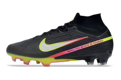 Nike Air Zoom Mercurial Superfly 9 Elite FG Firm Ground Soccer Cleats - Black/Silver/Green/Red