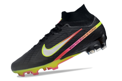 Nike Air Zoom Mercurial Superfly 9 Elite FG Firm Ground Soccer Cleats - Black/Silver/Green/Red