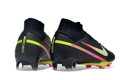 Nike Air Zoom Mercurial Superfly 9 Elite FG Firm Ground Soccer Cleats - Black/Silver/Green/Red
