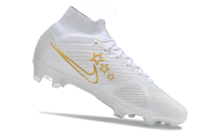Nike Air Zoom Mercurial Superfly 9 Elite FG Firm Ground Soccer Cleats - White/Blue/Gold