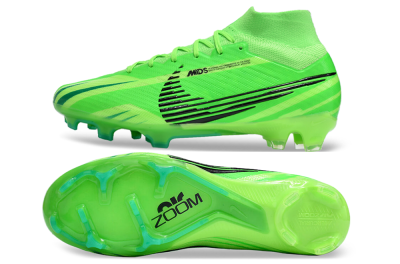 Nike Air Zoom Mercurial Superfly 9 Elite FG Firm Ground Soccer Cleats - Green/Black