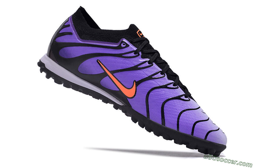 Nike Air Zoom Mercurial Vapor 15 Elite TF Artificial Turf Soccer Shoes - Purple/Black/Orange 4