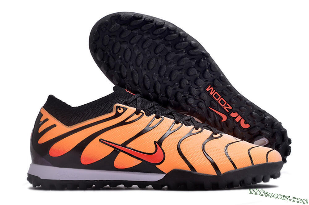 Nike Air Zoom Mercurial Vapor 15 Elite TF Artificial Turf Soccer Shoes - Orange/Black/Red 1