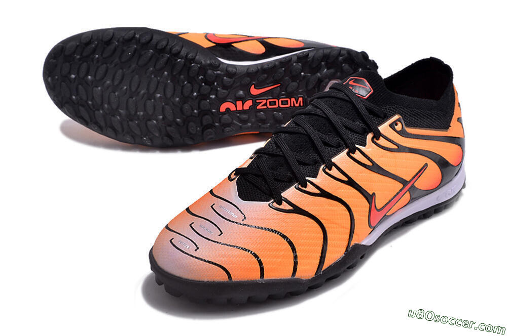 Nike Air Zoom Mercurial Vapor 15 Elite TF Artificial Turf Soccer Shoes - Orange/Black/Red 3