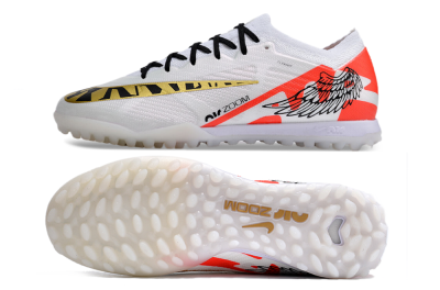 Nike Air Zoom Mercurial Vapor 15 Elite TF Artificial Turf Soccer Shoes - White/Red/Gold