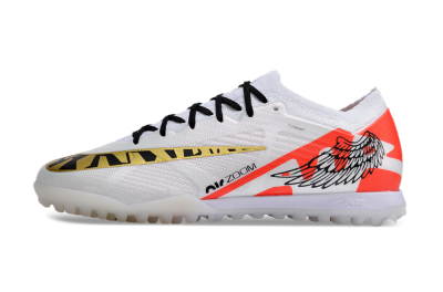 Nike Air Zoom Mercurial Vapor 15 Elite TF Artificial Turf Soccer Shoes - White/Red/Gold