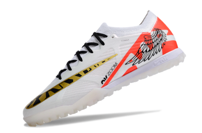 Nike Air Zoom Mercurial Vapor 15 Elite TF Artificial Turf Soccer Shoes - White/Red/Gold