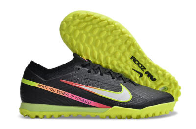 Nike Air Zoom Mercurial Vapor 15 Elite TF Artificial Turf Soccer Shoes - Black/Silver/Green/Red
