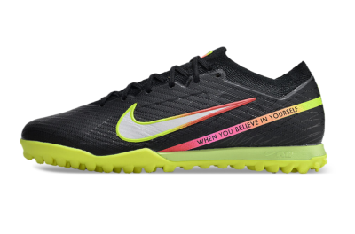 Nike Air Zoom Mercurial Vapor 15 Elite TF Artificial Turf Soccer Shoes - Black/Silver/Green/Red