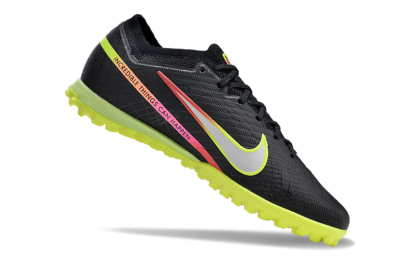 Nike Air Zoom Mercurial Vapor 15 Elite TF Artificial Turf Soccer Shoes - Black/Silver/Green/Red