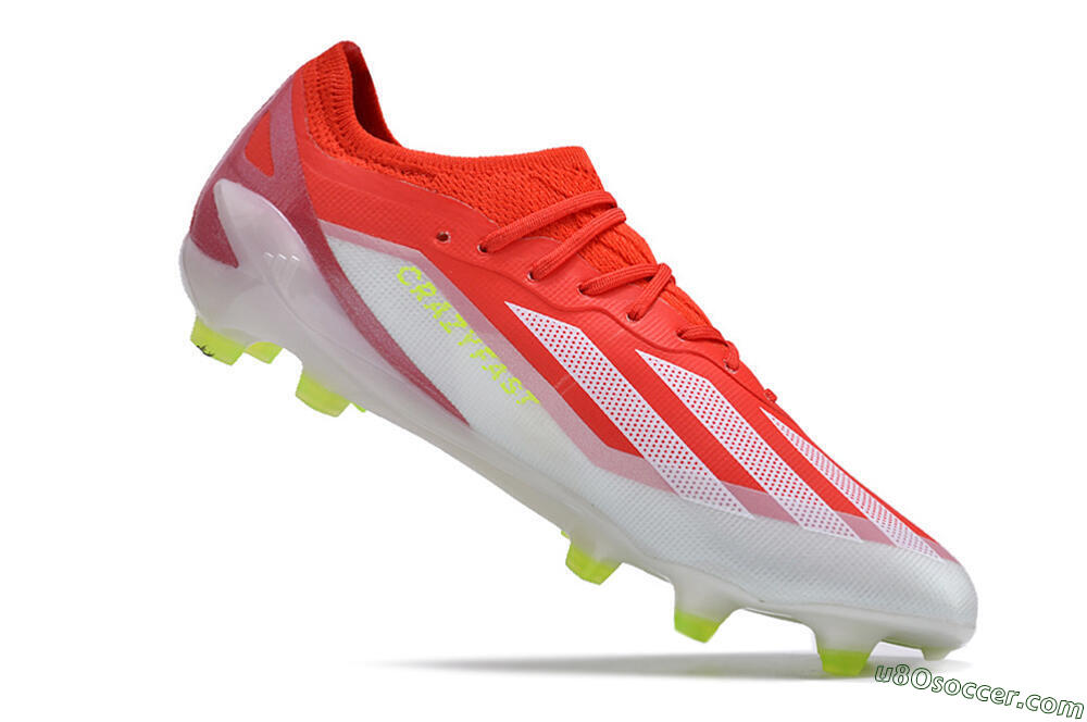 Adidas X Crazyfast.1 FG Firm Ground Soccer Cleats - Red/White/Yellow 4