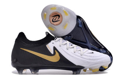 Nike Phantom Luna Elite Low FG Firm Ground Soccer Cleats - White/Black/Gold