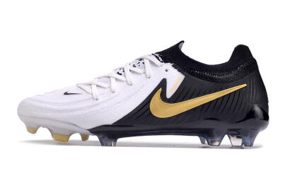 Nike Phantom Luna Elite Low FG Firm Ground Soccer Cleats - White/Black/Gold