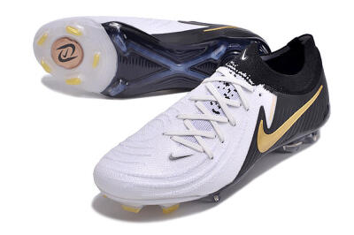 Nike Phantom Luna Elite Low FG Firm Ground Soccer Cleats - White/Black/Gold