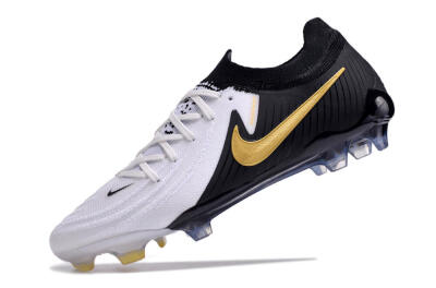 Nike Phantom Luna Elite Low FG Firm Ground Soccer Cleats - White/Black/Gold
