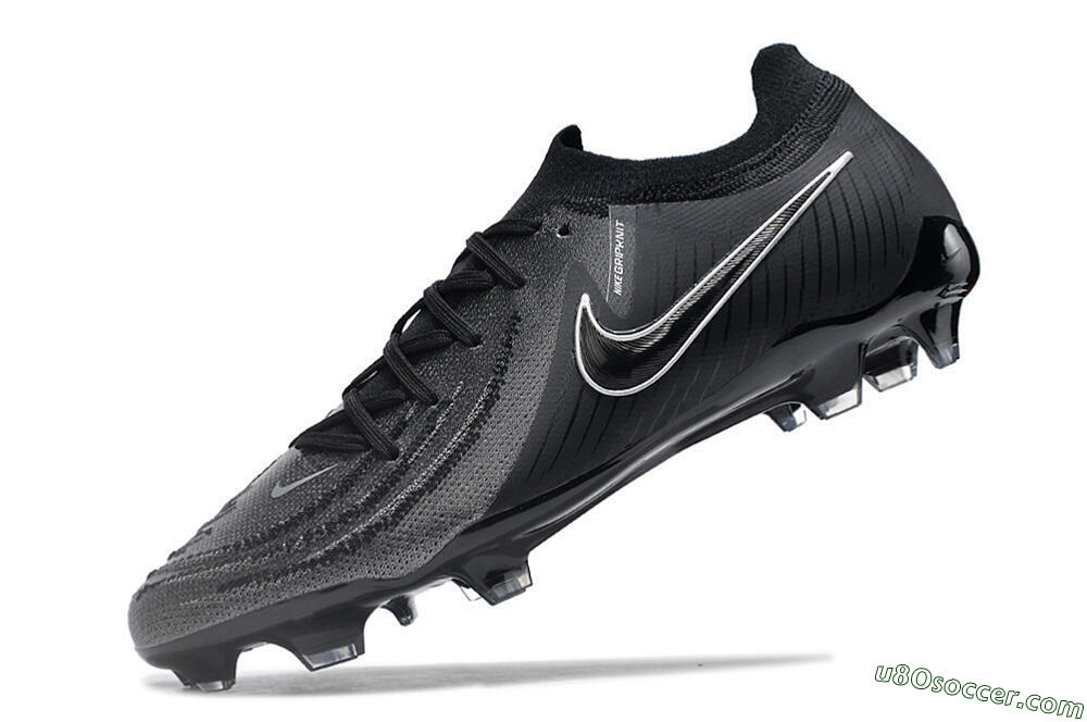 Nike Phantom Luna Elite Low FG Firm Ground Soccer Cleats - Grey/Black/White 5