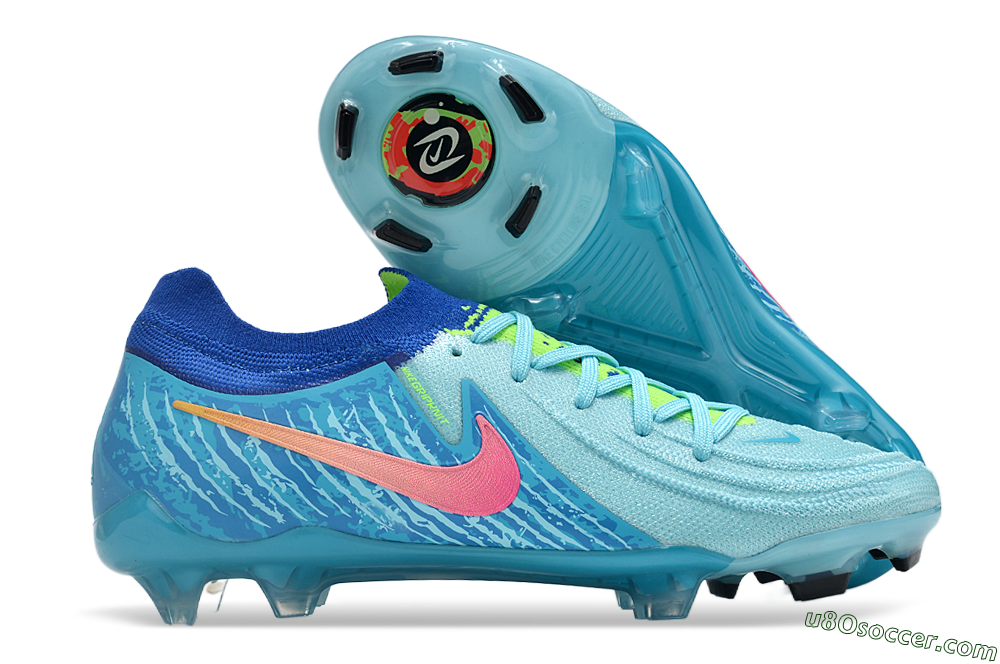 Nike Phantom Luna Elite FG Firm Ground Soccer Cleats - Green/Pink/Orange 1