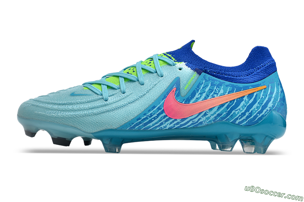 Nike Phantom Luna Elite FG Firm Ground Soccer Cleats - Green/Pink/Orange 2