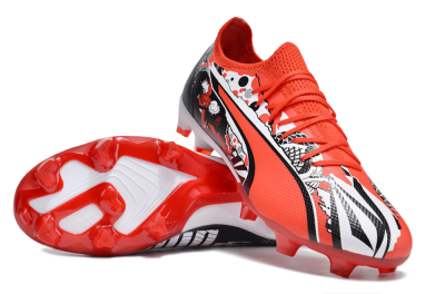 Puma Ultra Ultimate FG Firm Ground Soccer Cleats - Red/White/Black