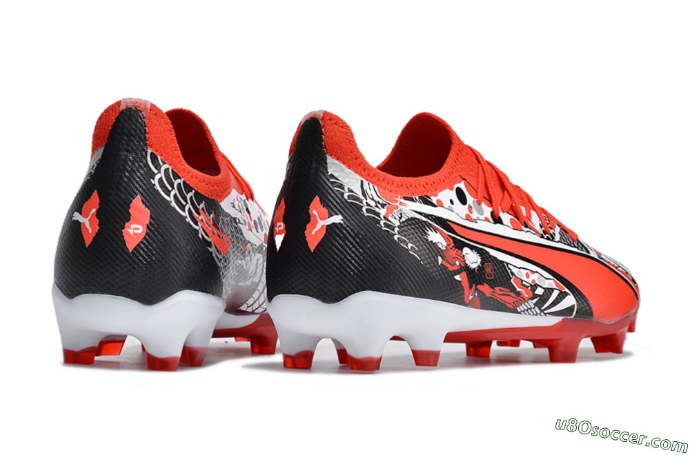 Puma Ultra Ultimate FG Firm Ground Soccer Cleats - Red/White/Black 6