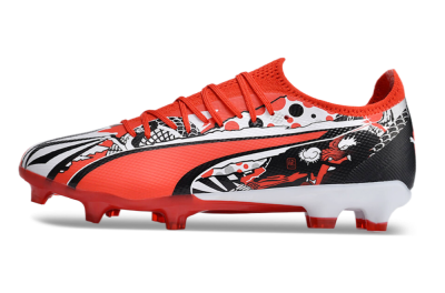 Puma Ultra Ultimate FG Firm Ground Soccer Cleats - Red/White/Black