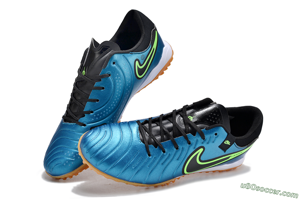 Nike Tiempo Legend 10 Pro TF Artificial Turf Soccer Shoes - Jade/Black/Yellow 3