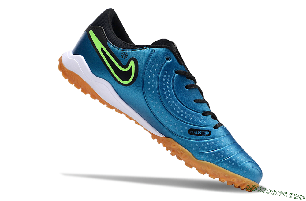 Nike Tiempo Legend 10 Pro TF Artificial Turf Soccer Shoes - Jade/Black/Yellow 4