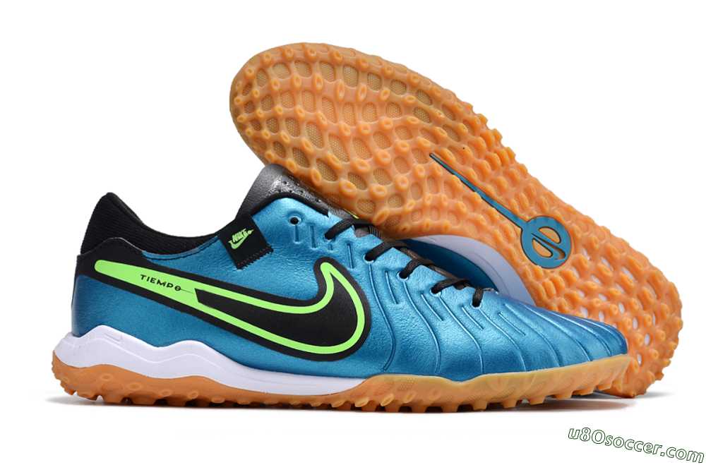 Nike Tiempo Legend 10 Pro TF Artificial Turf Soccer Shoes - Jade/Black/Yellow 1