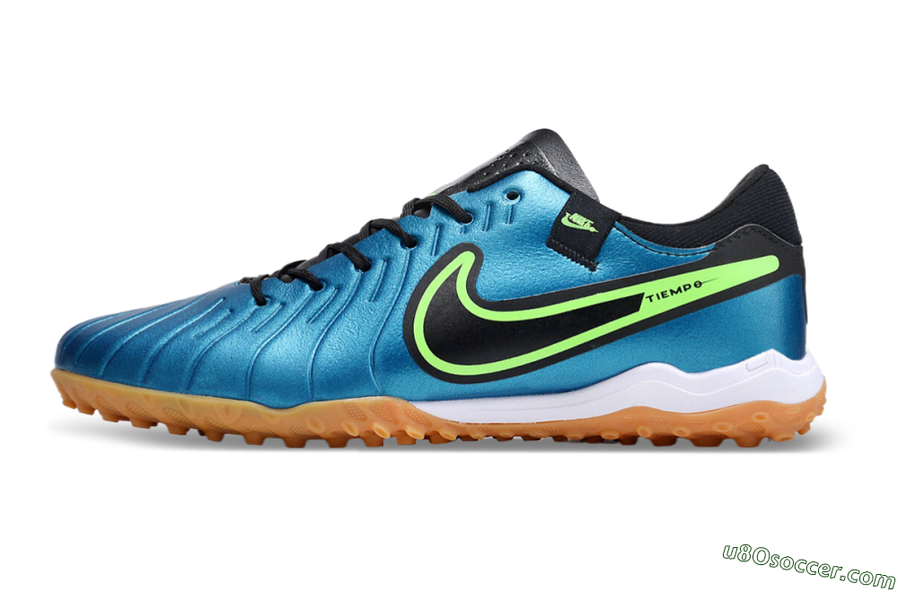 Nike Tiempo Legend 10 Pro TF Artificial Turf Soccer Shoes - Jade/Black/Yellow 2
