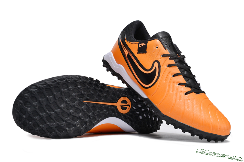 Nike Tiempo Legend 10 Pro TF Artificial Turf Soccer Shoes - Orange/Black/White 0