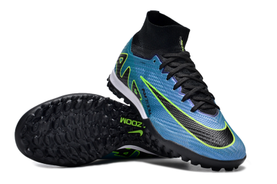 Nike Air Zoom Mercurial Superfly 9 Elite TF Artificial Turf Soccer Shoes - Blue/Yellow/Black
