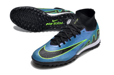 Nike Air Zoom Mercurial Superfly 9 Elite TF Artificial Turf Soccer Shoes - Blue/Yellow/Black