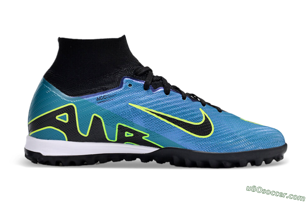 Nike Air Zoom Mercurial Superfly 9 Elite TF Artificial Turf Soccer Shoes - Blue/Yellow/Black 5