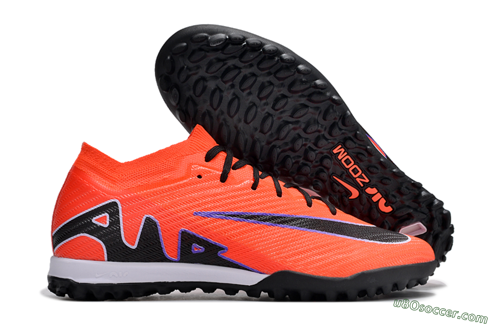Nike Air Zoom Mercurial Vapor 15 Elite TF Artificial Turf Soccer Shoes - Red/Purple/Black 1