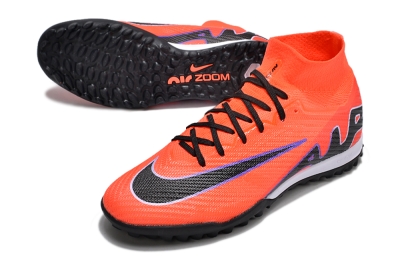 Nike Air Zoom Mercurial Superfly 9 Elite TF Artificial Turf Soccer Shoes - Red/Purple/Black