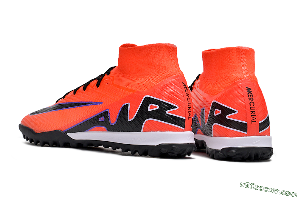 Nike Air Zoom Mercurial Superfly 9 Elite TF Artificial Turf Soccer Shoes - Red/Purple/Black 5