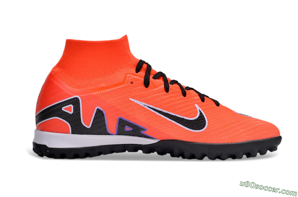 Nike Air Zoom Mercurial Superfly 9 Elite TF Artificial Turf Soccer Shoes - Red/Purple/Black 4
