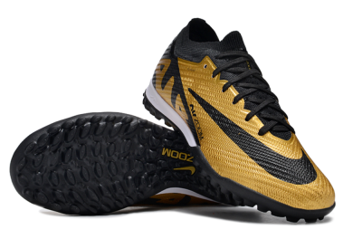 Nike Air Zoom Mercurial Vapor 15 Elite TF Artificial Turf Soccer Shoes - Gold/Black/White