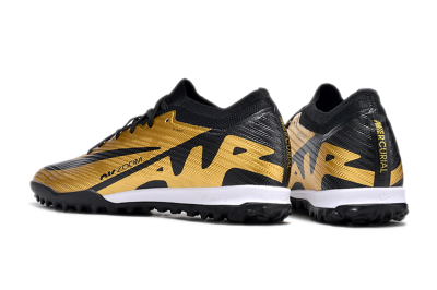 Nike Air Zoom Mercurial Vapor 15 Elite TF Artificial Turf Soccer Shoes - Gold/Black/White